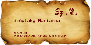 Széplaky Marianna névjegykártya