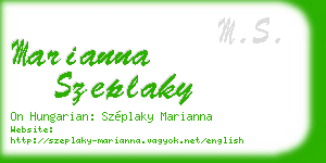 marianna szeplaky business card
