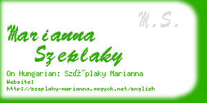 marianna szeplaky business card